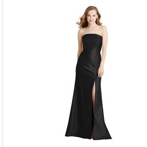 Dessy Collection BB133 Elegant Black Strapless Dress, Size 6